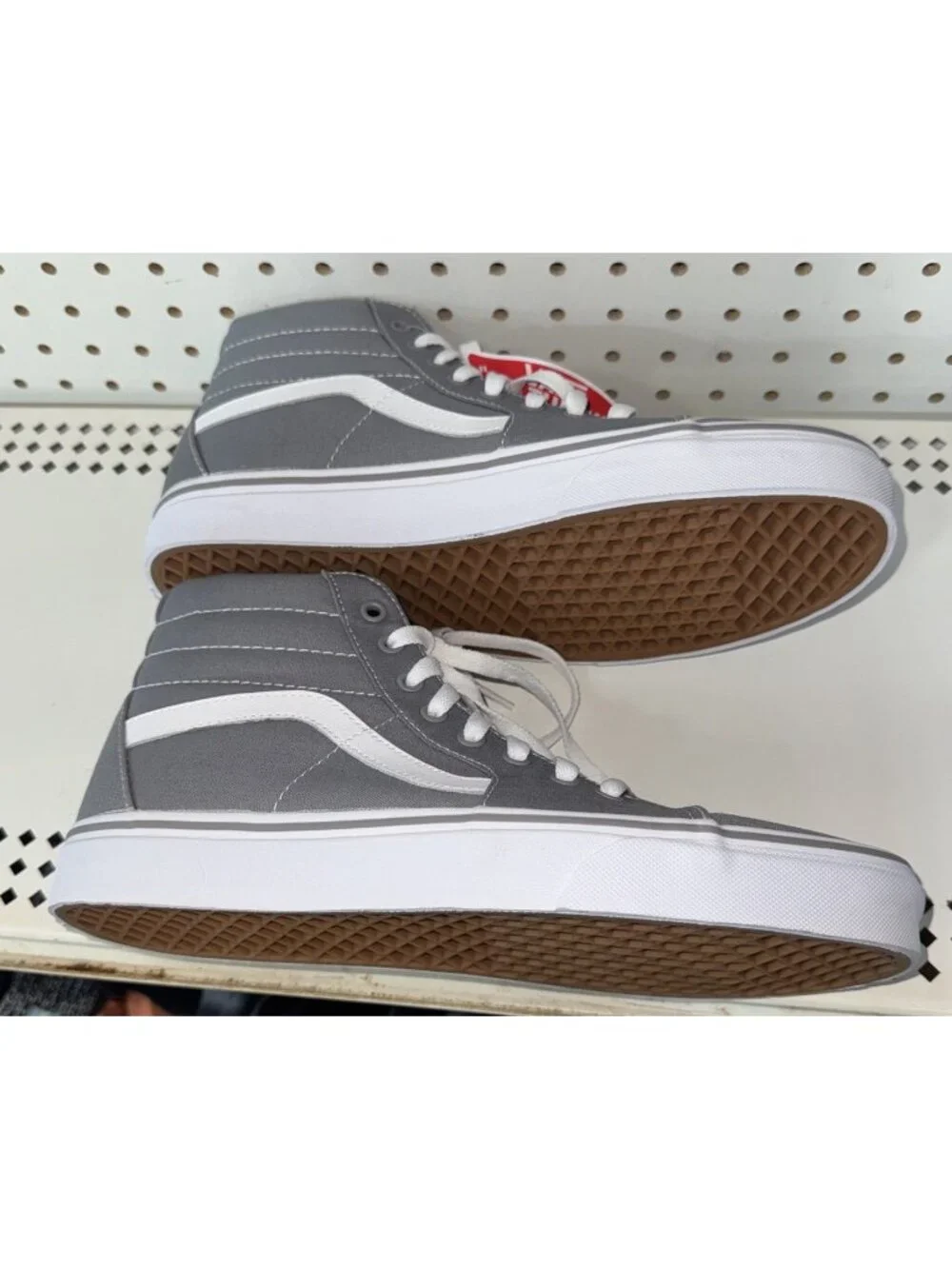 VANS SK8-Hi Frost Grey Mens Canvas Athletic Skateboarding Shoes Size 10.5